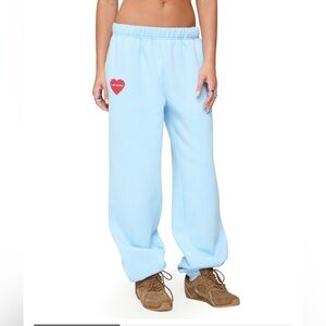 Edikted Light Blue Call Me Sweatpants NWOT